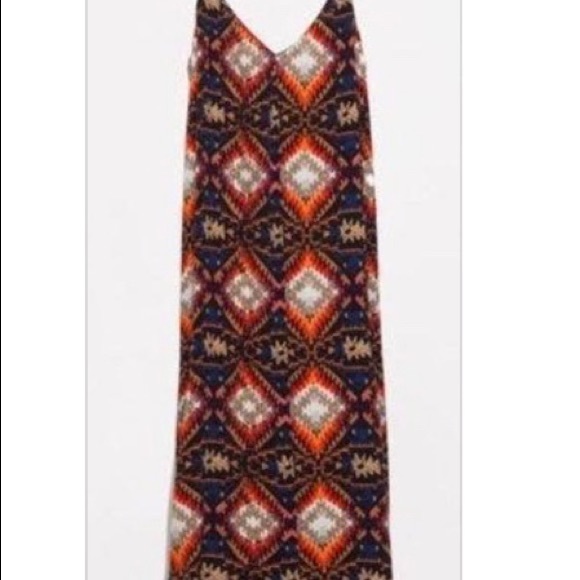 Zara Tribal Aztec Maxi Dress - Picture 3 of 7